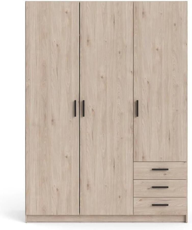 Aucune VEGA kast Antracietgrijs decor 3 deuren + 3 laden L 147 x D 49 6 x H 200 4 cm TVILUM