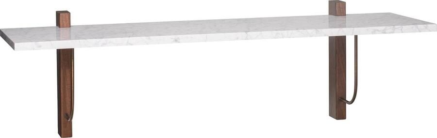 Audo Copenhagen Corbel Wandplank 100x30 Donker Eiken Carrara Marmer