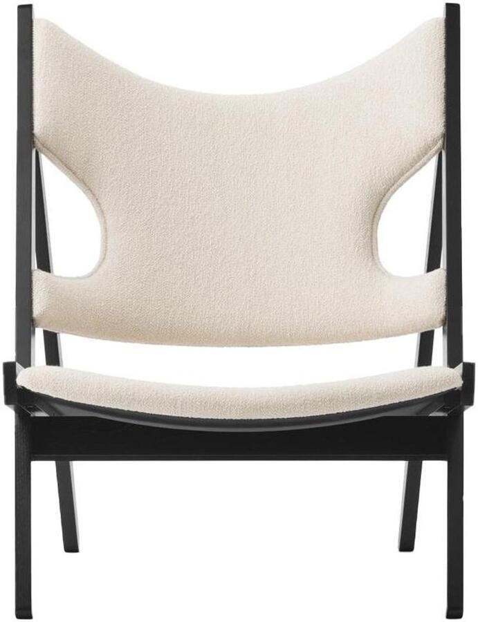 Audo Copenhagen Knitting Fauteuil Zwart Eiken Barnum Bouclé