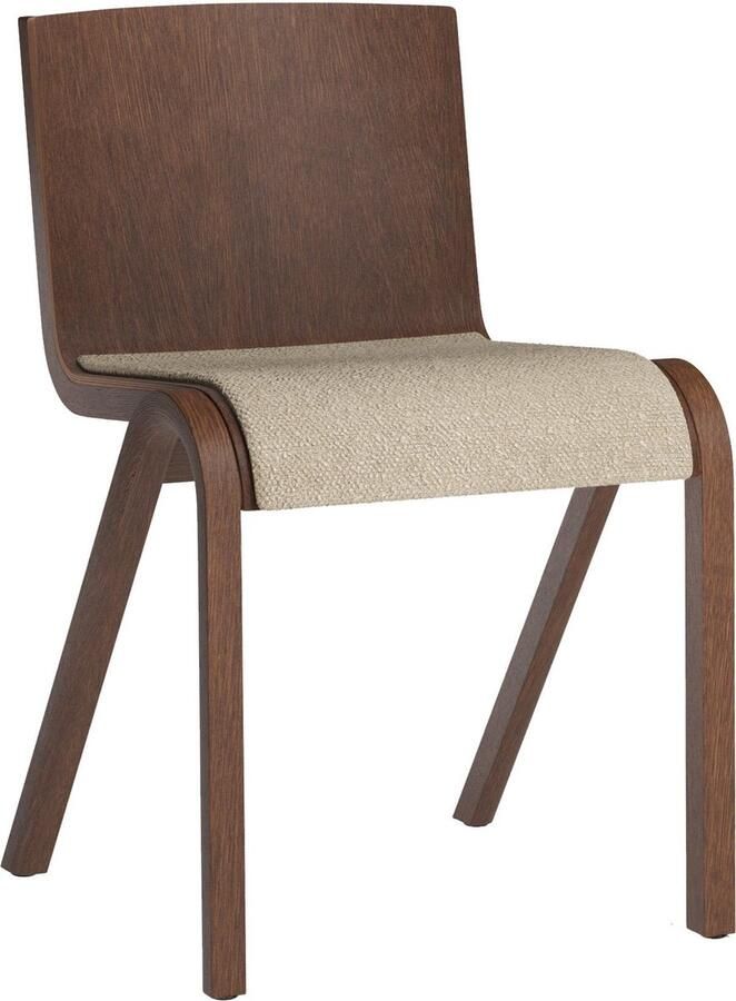 Audo Copenhagen Ready Eetkamerstoel Rood Gebeitst Eiken Zitting Bouclé 02