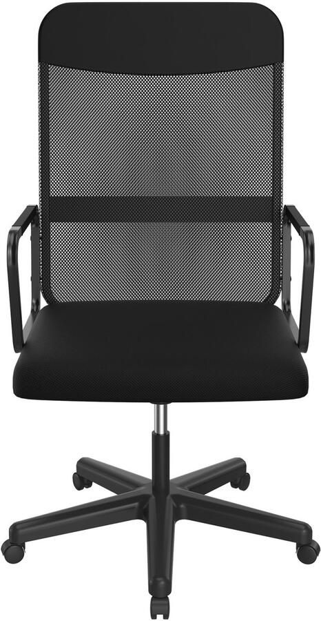 Aufun ergonomische bureaustoel met netbekleding en armleuningen draaibare gamestoel directiestoel zwart