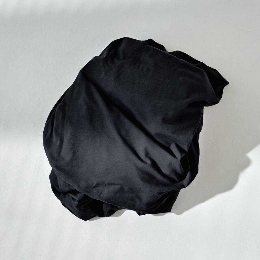 Auping Jersey 235 hoeslaken voor matras 140 160 x 200 210 220 cm Zwart Biologisch katoen - Foto 2