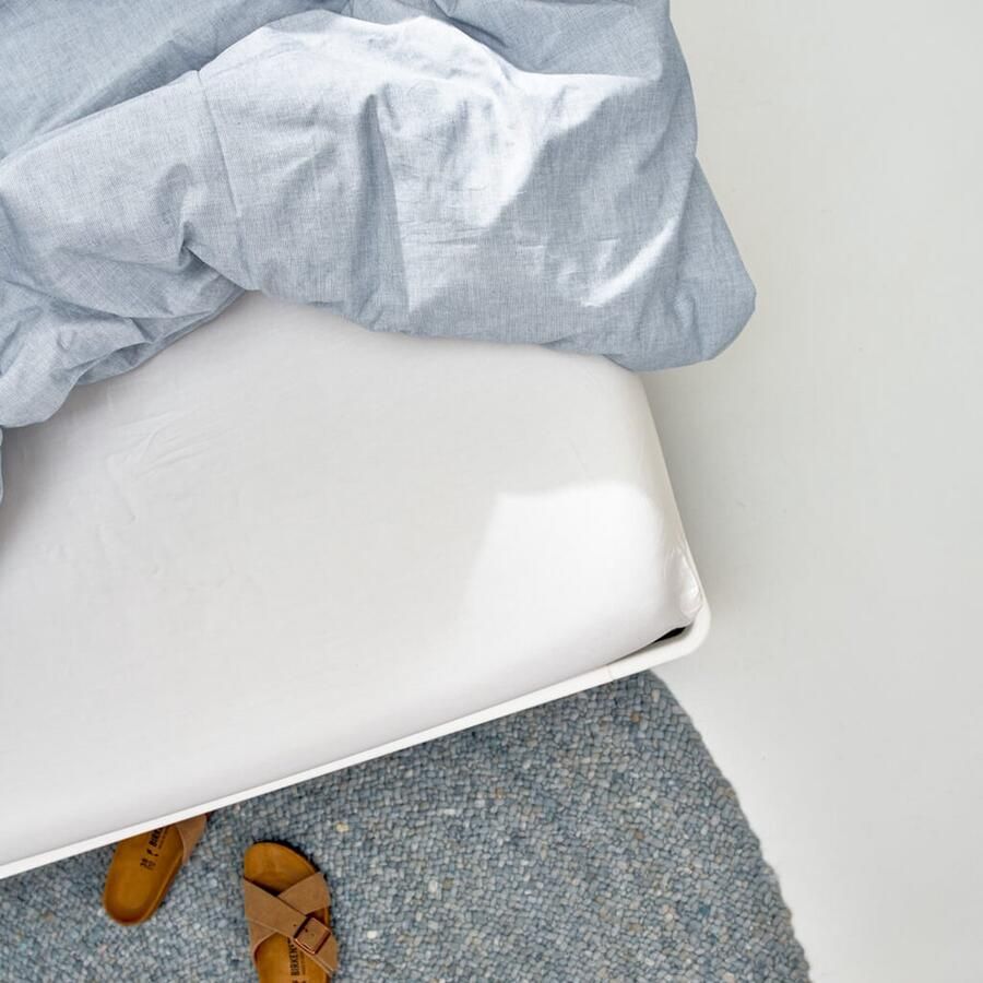 Auping Satin 300 hoeslaken voor matras 90 x 200 cm Gebroken wit Katoen