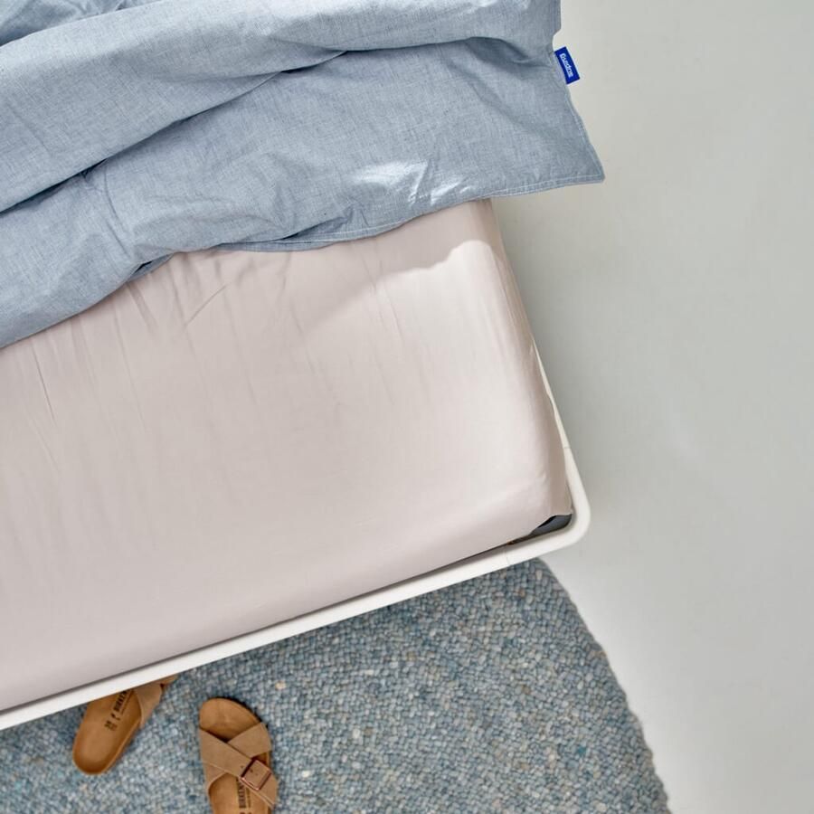 Auping Satin 300 hoeslaken voor matras 90 x 210 cm Taupe Katoen