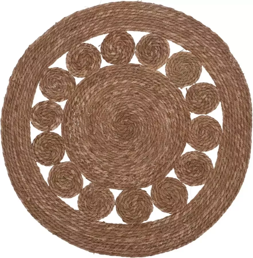 AutentiQ Gevlochten vloerkleed Rond 80cm Naturel