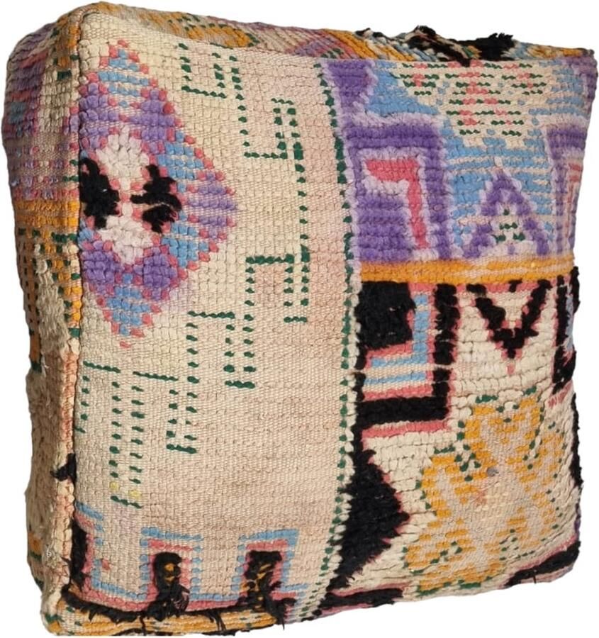 Authentiekevloerkleden.nl Marokkaanse poef en kussen Berber poef poef002 zitzak zitkussen retro poefs oosterse poefen