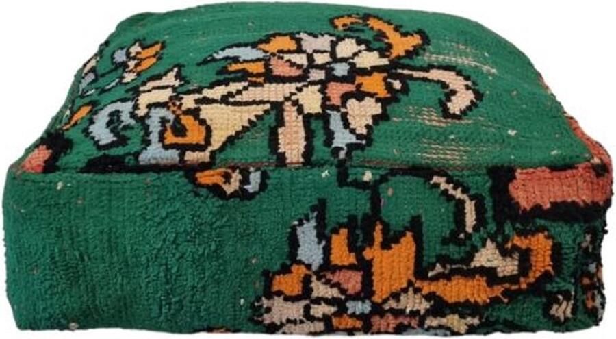 Authentiekevloerkleden.nl Marokkaanse vintage poef zit kussen zonder vulling Berber poef poef029 zitzak zitkussen retro poefs oosterse poefen