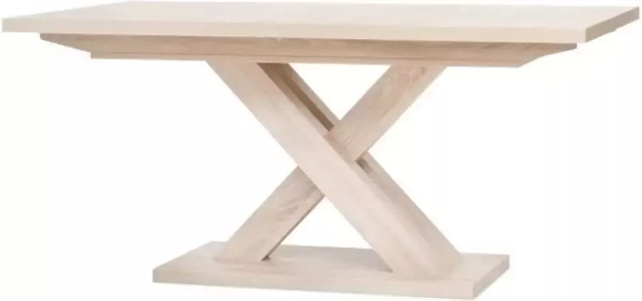 Cstore VOOR Uitschuifbare melamine tafel in eigentijdse stijl Centrale poten in kruis B 160 tot 200 cm - Foto 1