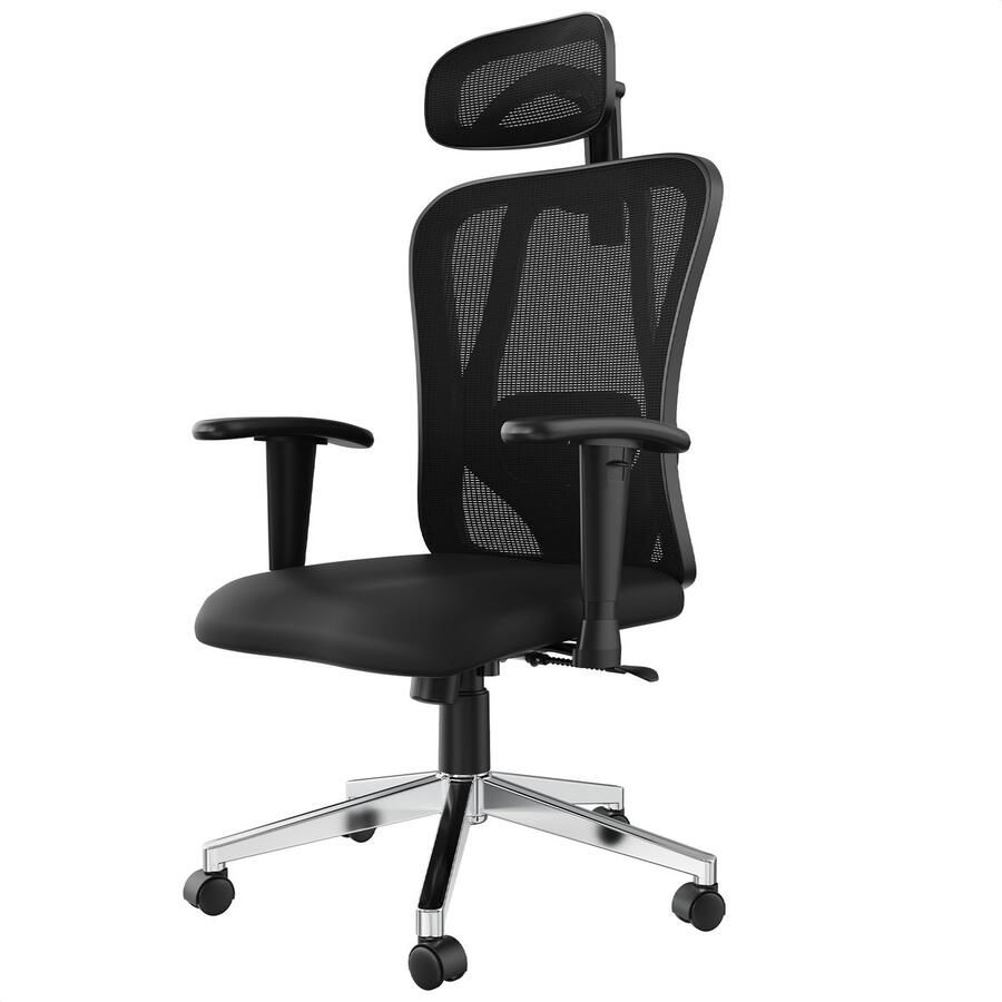 Avalo Ergonomische Bureaustoel Met Hoofdsteun NEN1335 Bureaustoelen Voor Volwassenen Bureau Stoel Incl. 2 Sets Krasvrije Wielen Voor Harde Zachte Ondergrond
