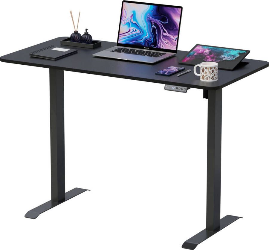 Avalo Zit Sta Bureau Elektrisch Verstelbaar 160x60 CM Zwart Elektrisch Bureau - Foto 1