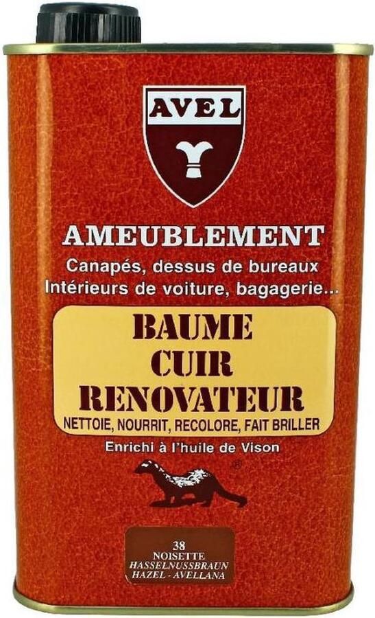 Avel kleurherstellende balsem baume renovateur voor glad lederen meubels 016 Beige 500ml
