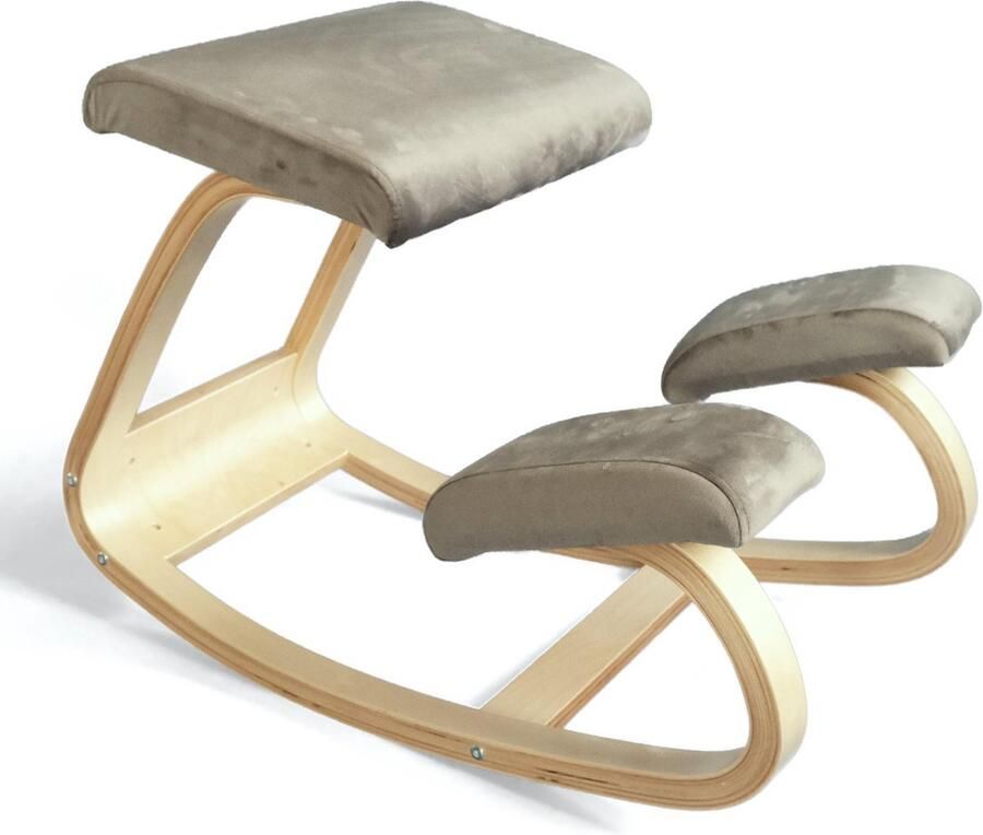 Avensi Ergonomische Kniestoel Werkkruk Bureaustoel Ergonomisch Rug Ondersteuning Kneeling Chair Kantoorstoel Gezonde Zithouding Sterke Rug Grijs