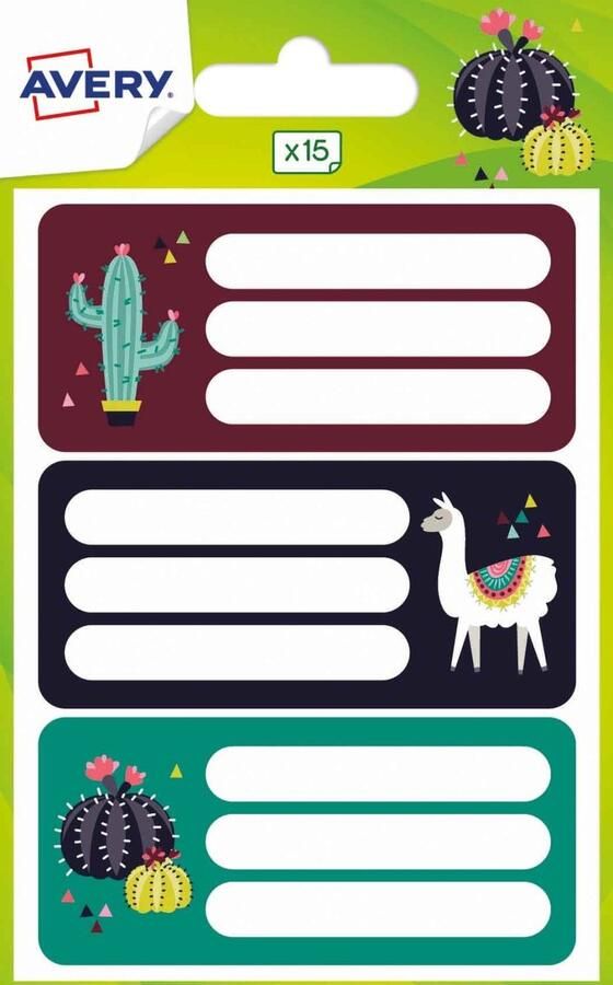 Avery ECOL15L-UK etiket Rechthoek Permanent Meerkleurig 15 stuk(s)