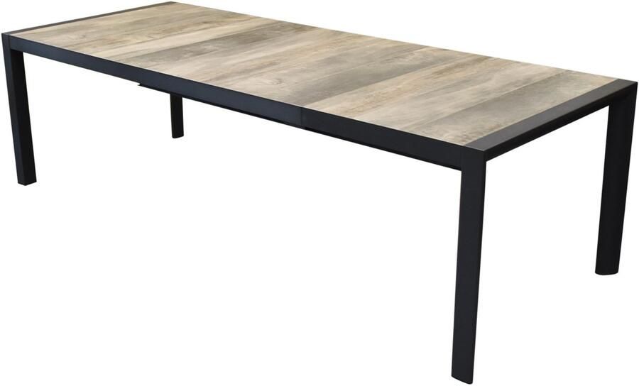 AVH-Collectie Anvaya dining tuintafel 194-254x100xH74 cm uitschuifbaar aluminium antraciet