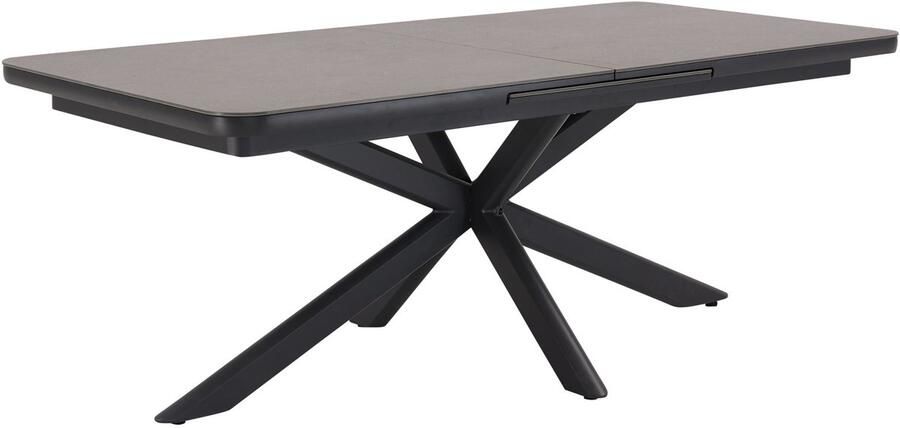 AVH-Collectie Cubanita uitschuifbare dining tuintafel 200-260x100xH75 cm aluminium keramiek antraciet