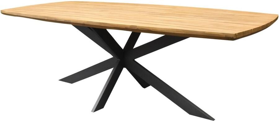 AVH-Collectie Lido dining tuintafel 240x110xH75 cm acacia blad antraciet