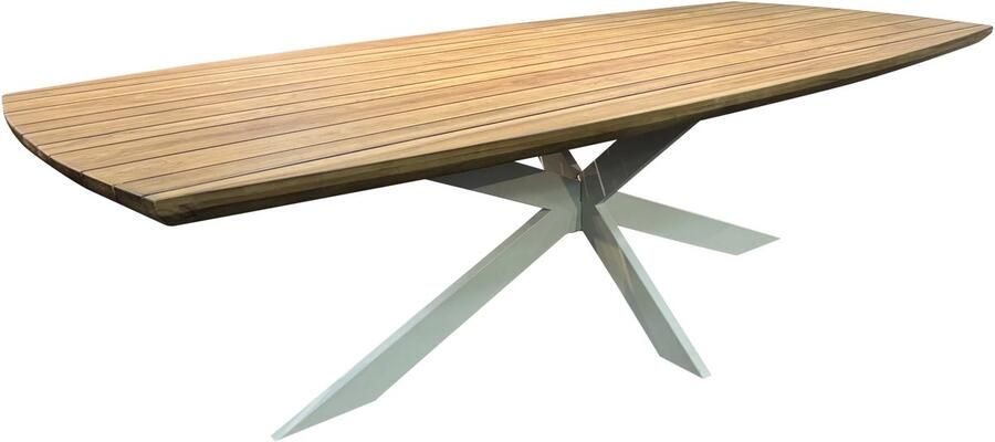 AVH-Collectie Lido low dining tuintafel 240x110xH69 cm acacia blad natural sand