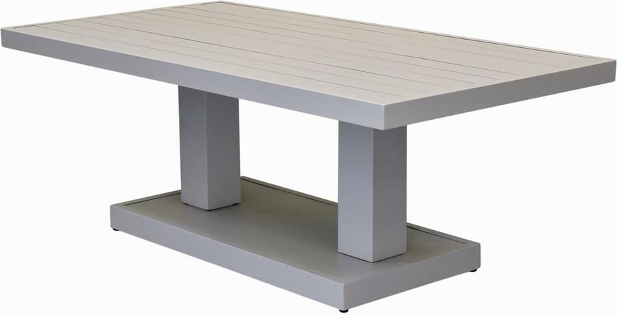 AVH-Collectie Saigon dining tuintafel aluminium latte in hoogte verstelbaar 136x72xH51 78 cm