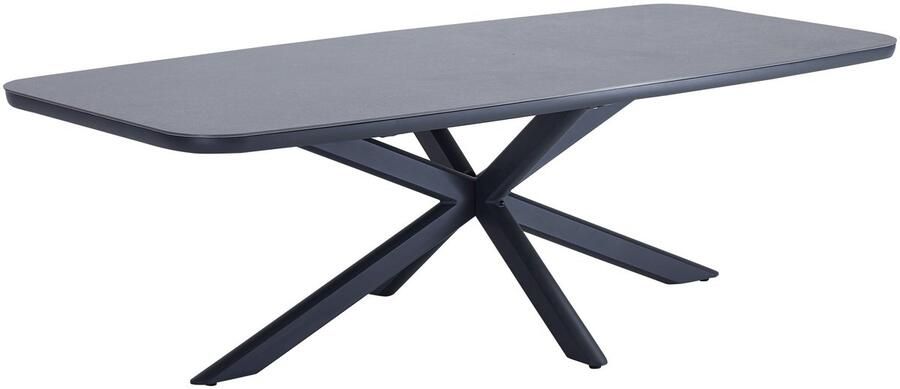 AVH-Collectie Sayanora dining tuintafel boat shape 240x110xH74 cm keramiek aluminium antraciet