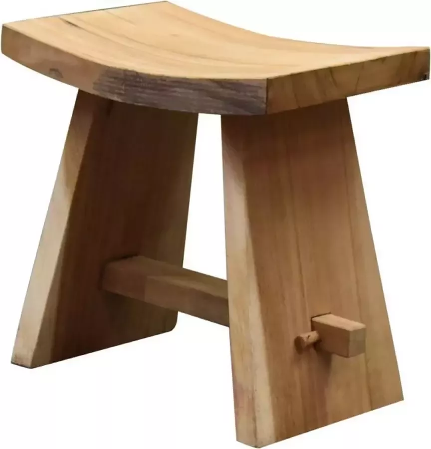 AVH-Collectie Boomstam krukje 4 poot 48x30x47
