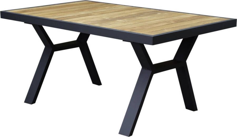 AVH-Collectie Lola dining tuintafel 138x80xH64 5 cm aluminium antraciet