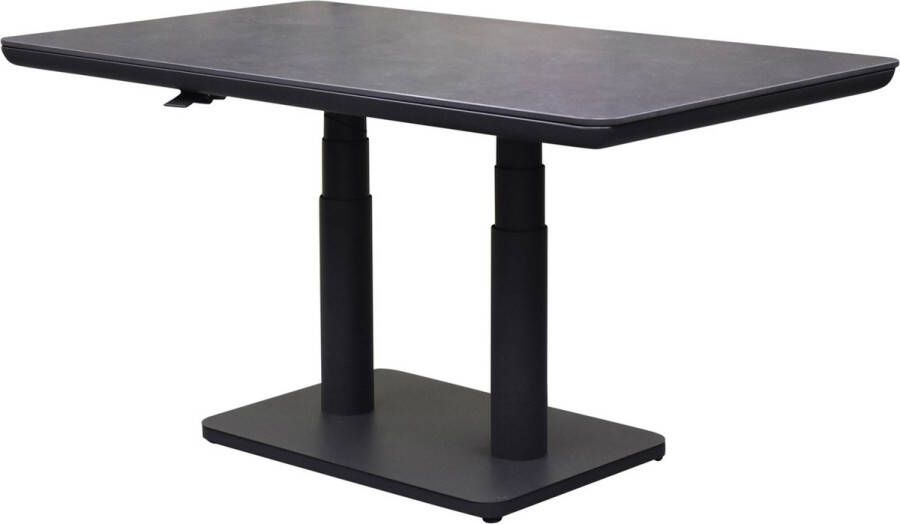 AVH-Collectie Nevada in hoogte verstelbare lounge diningtafel 140x80xH51-72cm antraciet