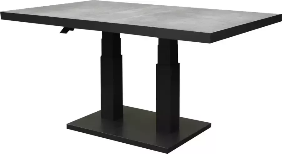 AVH-Collectie Pacific lounge-diningtafel 160x90xH49-72 cm in hoogte verstelbaar aluminium antraciet ceramic blad