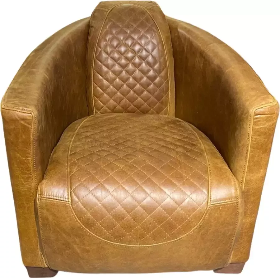 Aviator Vintage club fauteuil 100% Cigar generfd rundleer Diamond Piloten stoel chesterfield