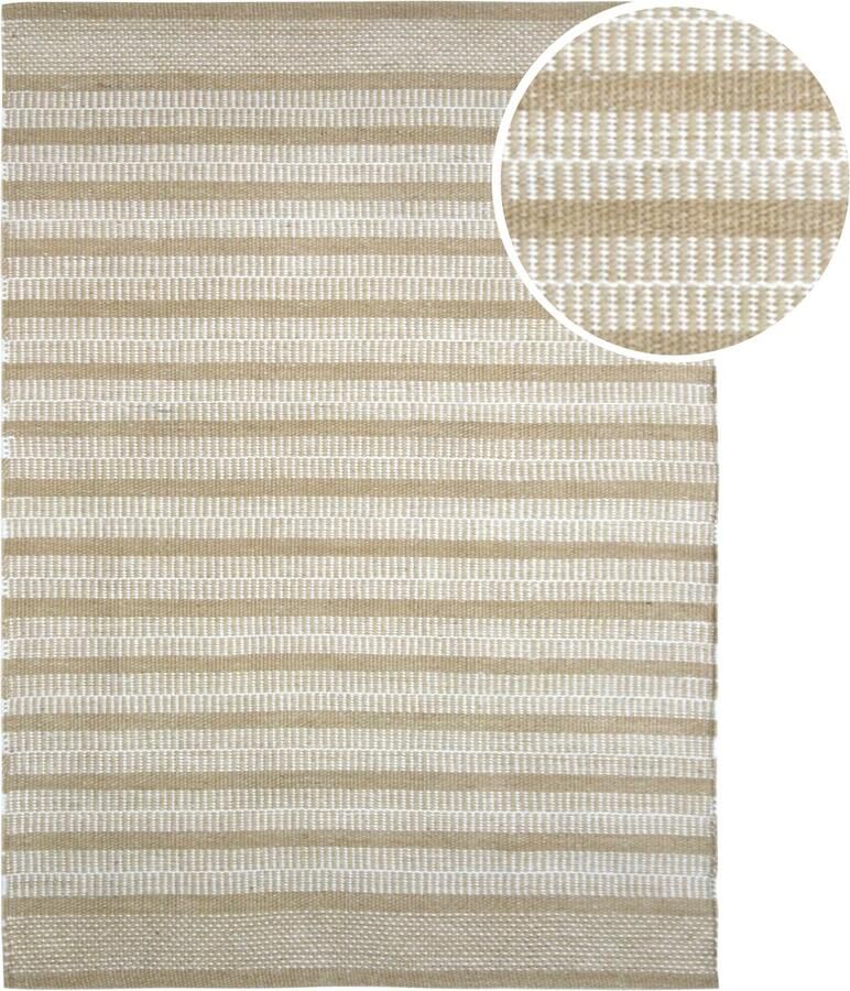 AXI Aruba Buitenkleed – Rechthoekig – 200 x 290 cm – Geel – Geometrisch patroon Buitenkleed – Buitentapijt – Weer- en UV-bestendig – Plat geweven – Tuintapijt – Voor binnen en buiten Handgeweven