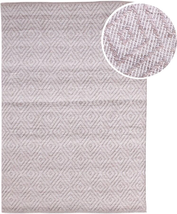 AXI Bali Buitenkleed – Rechthoekig – 200 x 230 cm – Roze – Geometrisch patroon Buitenkleed – Buitentapijt – Weer- en UV-bestendig – Plat geweven – Tuintapijt – Voor binnen en buiten