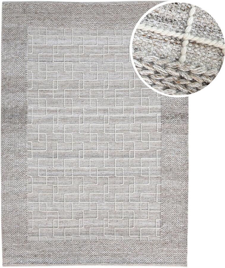 AXI Maui Buitenkleed – Rechthoekig – 200 x 290 cm – Beige – Geometrisch patroon Buitenkleed – Buitentapijt – Weer- en UV-bestendig – Plat geweven – Tuintapijt – Voor binnen en buiten Handgeweven