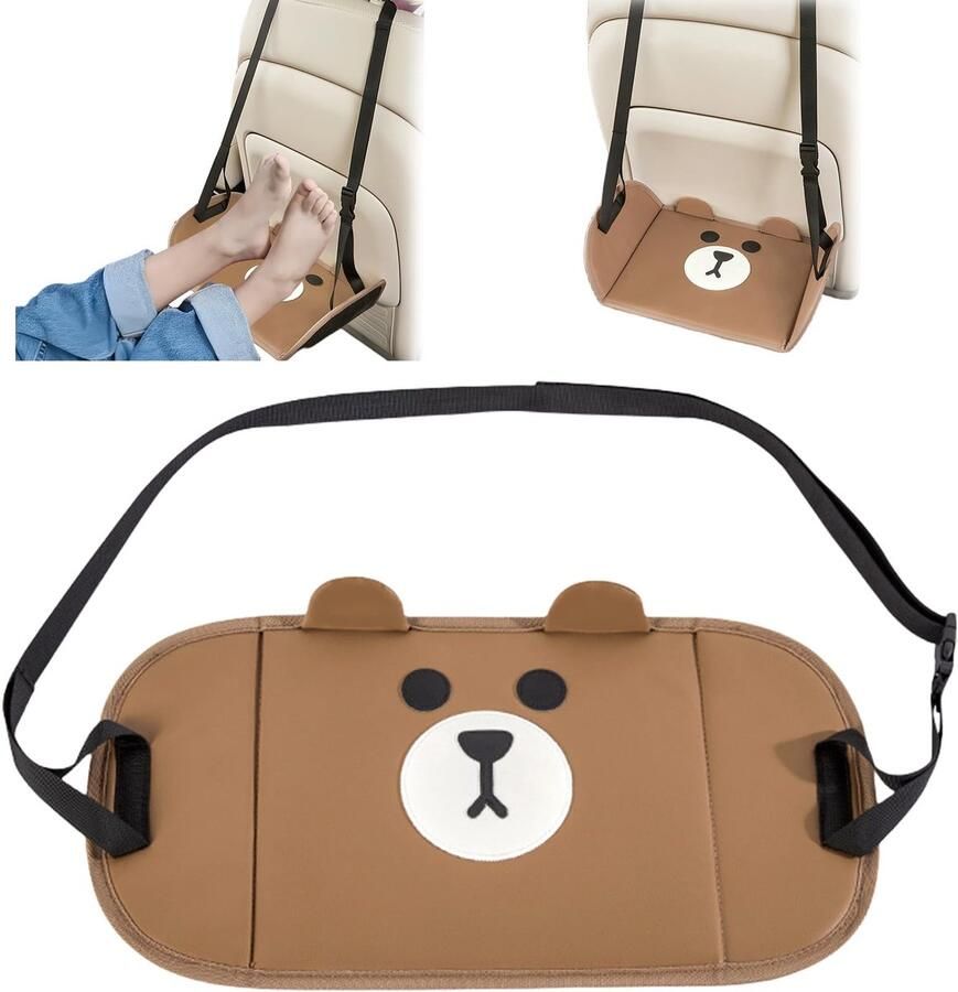 AXVRAV Voetensteun voor kinderen voetensteun voor in het vliegtuig voetenhangmat voetensteun voor in het vliegtuig auto draagbare en verstelbare beensteun voor in het vliegtuig biedt comfort en draagbaarheid voor lange reizen