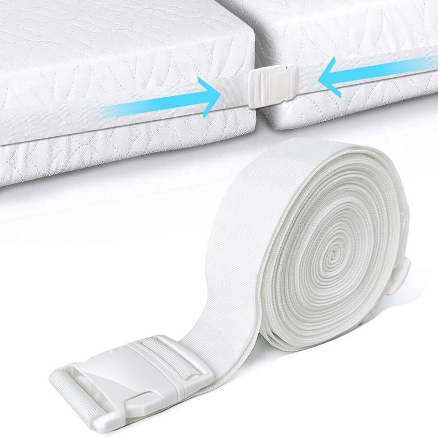 Ayangoods Matrasconnector Set voor Variabele Aanpassing Verbindt Matrassen voor Individueel Comfort 50x20 cm Matras Wig Bedconnector Slaapoptimalisatie
