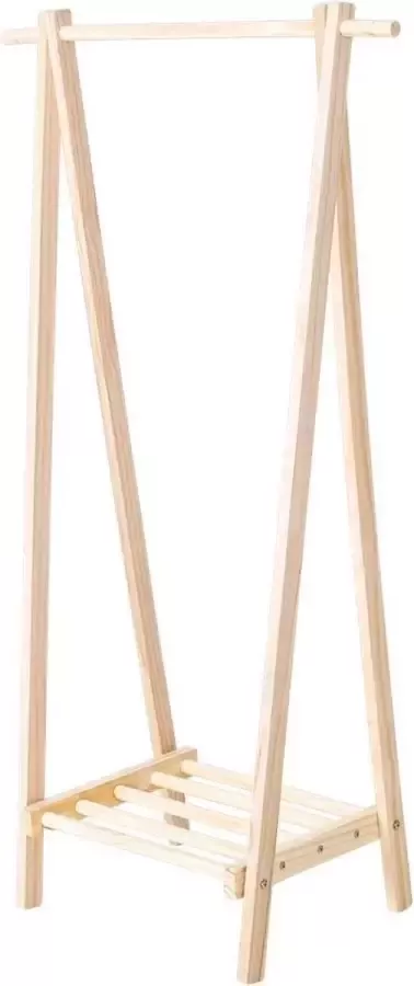 AYD Home Kledingrek hout met schoenen rek kledingrek hout kledingrek schoenen rek houten rekje houten rek kledinghangers kledingrek wit