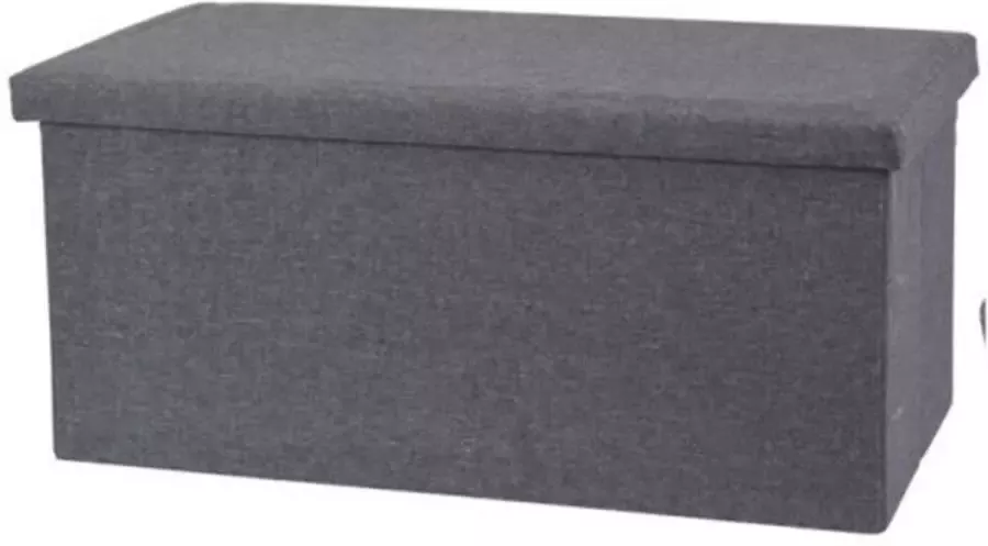 AYD Home Opbergboef Grijs Opbergpoef met deksel Opberghocker Opbergpoef grijs Opvouwbare poef met opbergruimte Opvouwbare poef met opbergruimte Opbergbankje