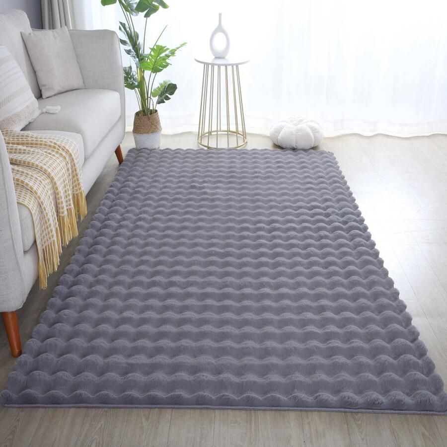 Ayyildiz Ambiance Vloerkleed 120 X 170 cm Hoogpolig Tapijt Woonkamer Tapijt Slaapkamer Grijs - Foto 2