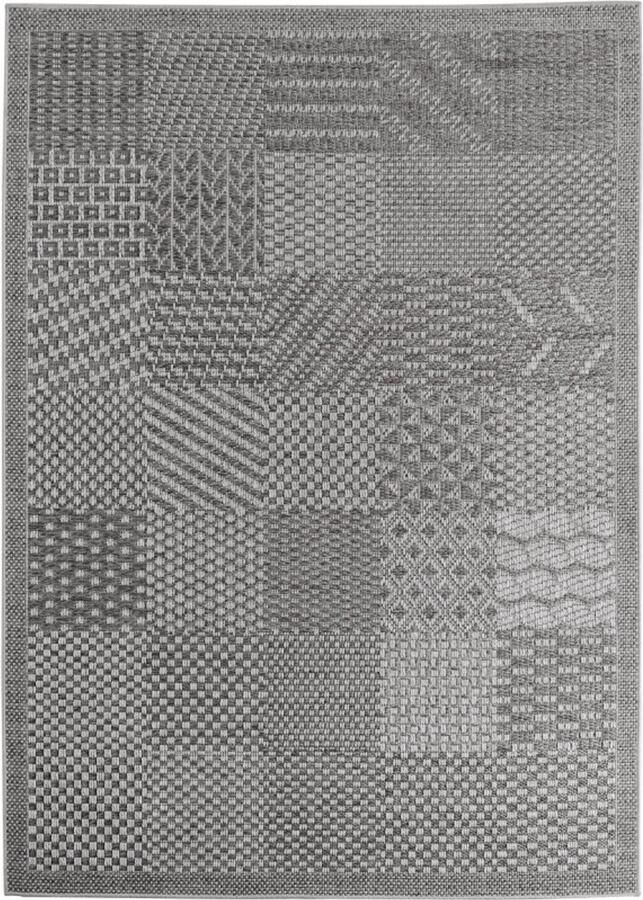 Ayyildiz Buitenkleed Moonay Outdoor Geweven Vloerkleed Grijs 140 x 200 cm
