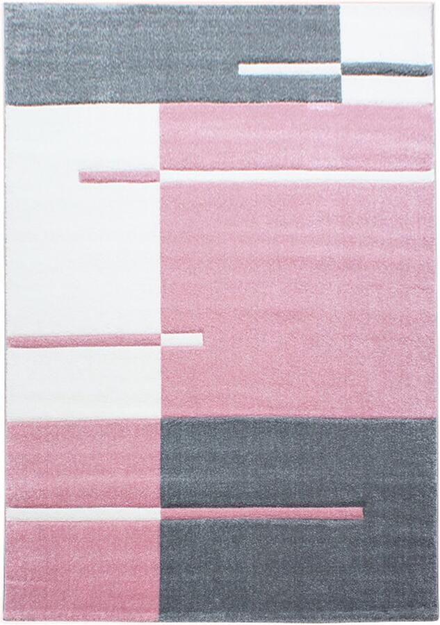 Ayyildiz Hawaii Vloerkleed – Roze – Laagpolig – Modern 3D-Design – 280x370 cm