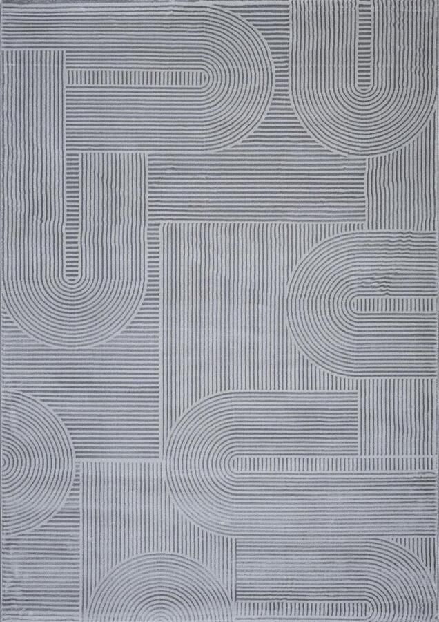 Moonay Home Moonay Japandi Vloerkleed Rond 200 cm Grijs – Luxe Topkwaliteit – Extra Dik 13mm – 2400gr m² – 620.000 Weefpunten – Scandinavisch Hoogpolig Design – Beige Crème Grijs – Bestseller