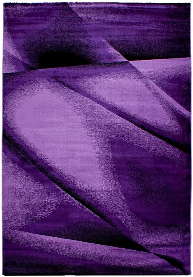 Tapijtenmagazijn Miami Vloerkleed – Lila – Laagpolig met Golvend Design – 240x340 cm