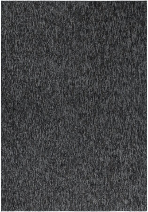 Ayyildiz Nizza Vloerkleed – Antraciet – Laagpolig & Effen Design – 200x200 cm rond