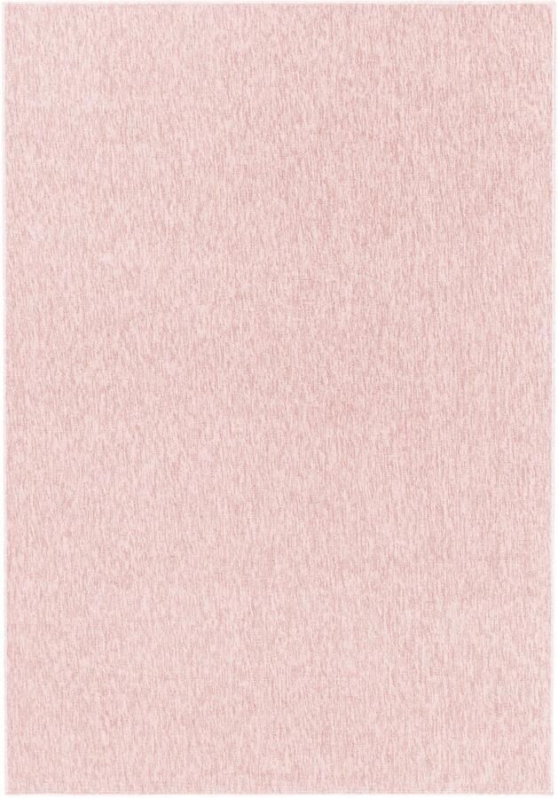 Ayyildiz Nizza Vloerkleed – Roze – Laagpolig & Effen Design – 160x160 cm rond