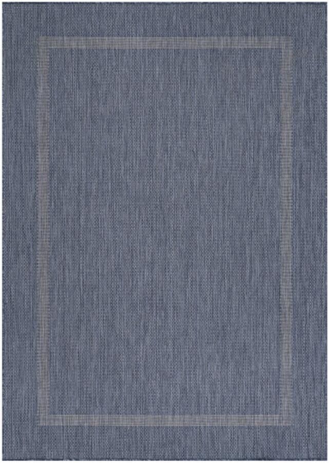 Ayyildiz Buitenkleed effen kleur effen blauw geschikt voor terras balkon of keuken polypropyleen achterkant afmeting: 200 cm x 290 cm - Foto 3