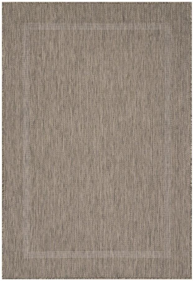 Ayyildiz Relax Vloerkleed – Bruin – Laagpolig Kaderdesign – Voor Binnen & Buiten – 160x160 cm rond - Foto 2