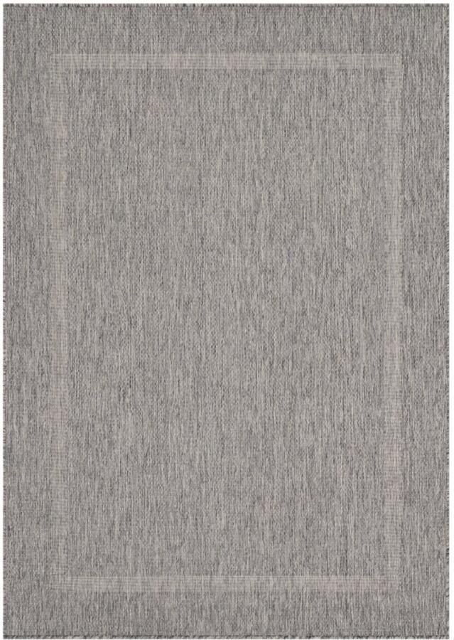 Ayyildiz Relax Vloerkleed – Grijs – Laagpolig Kaderdesign – Voor Binnen & Buiten – 240x340 cm