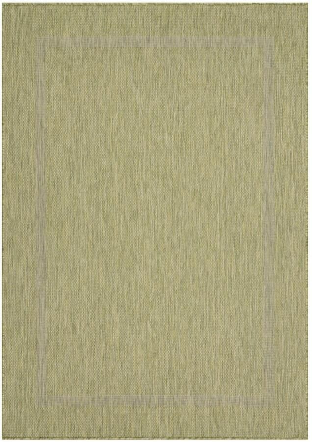 Ayyildiz Relax Vloerkleed – Groen – Laagpolig Kaderdesign – Voor Binnen & Buiten – 160x160 cm rond - Foto 2