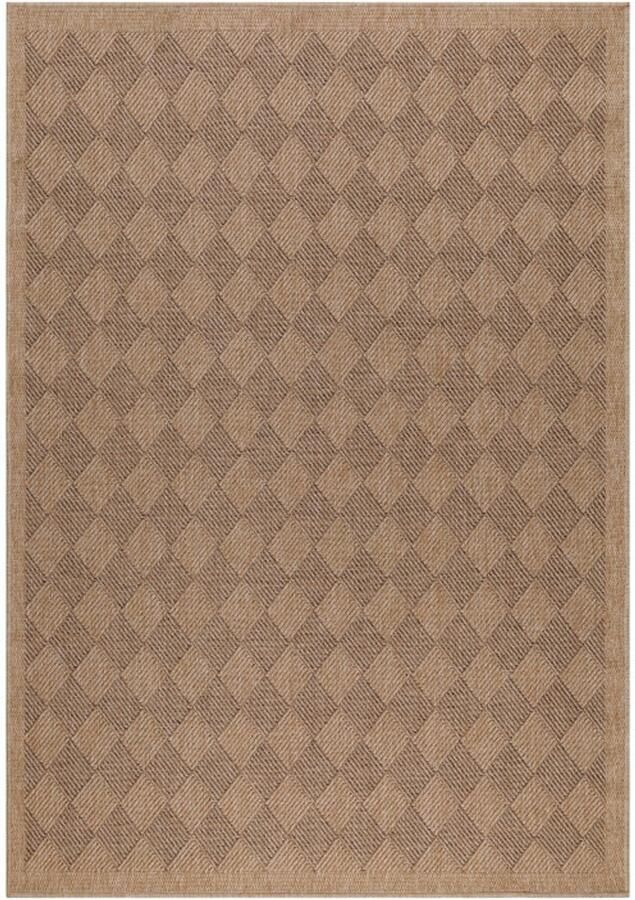 Ayyildiz Vloerkleed Dhaka – Taupe Beige – Laagpolig met Levendig Design – Voor Binnen en Buiten – 280x370 cm - Foto 2