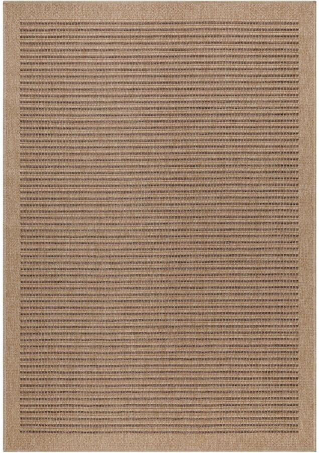 Ayyildiz Vloerkleed Dhaka – Taupe Zwart – Laagpolig met Levendig Design – Voor Binnen en Buiten – 80 x 150 cm - Foto 2