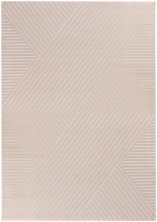 Tapijtenmagazijn Sahara Vloerkleed – Beige – Rustgevend Golfpatroon – Laagpolig Comfort – 160x230 cm - Foto 2