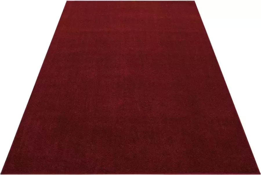 Ayyildiz Laag polig tapijt in de kleur donker rood